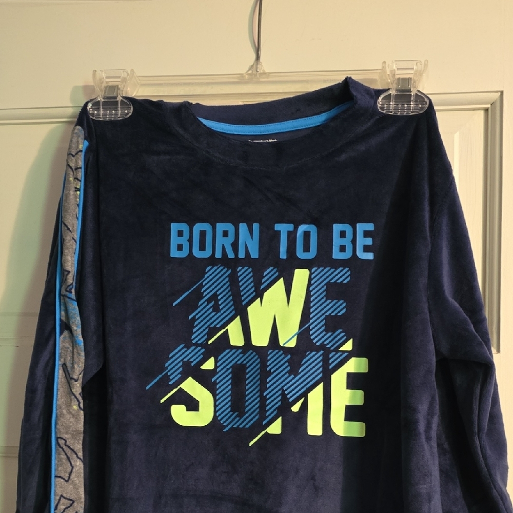 Blue and Gray 3 Piece Pajama Set